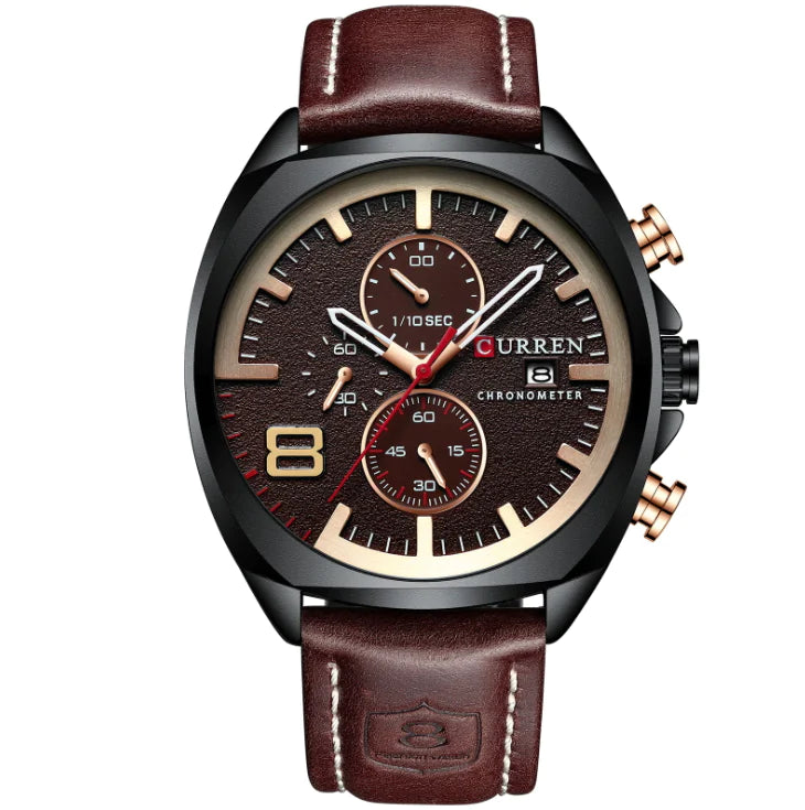 Curren 8324 Men's Waterproof Watch with Six Needles