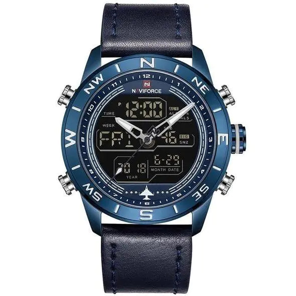 NAVIFORCE 9144 Men’s Gold LED Analog-Digital Watch